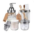 thumbnail image 1 of Inteprter 4 unids/set de dispensador de baño, hogar, dormitorio, baño, soporte para cepillo de dientes, a mano, Gel de ducha, organizador de Organizadores de utensilios de cocina Plata Inteprter HA067866-01, 1 of 6