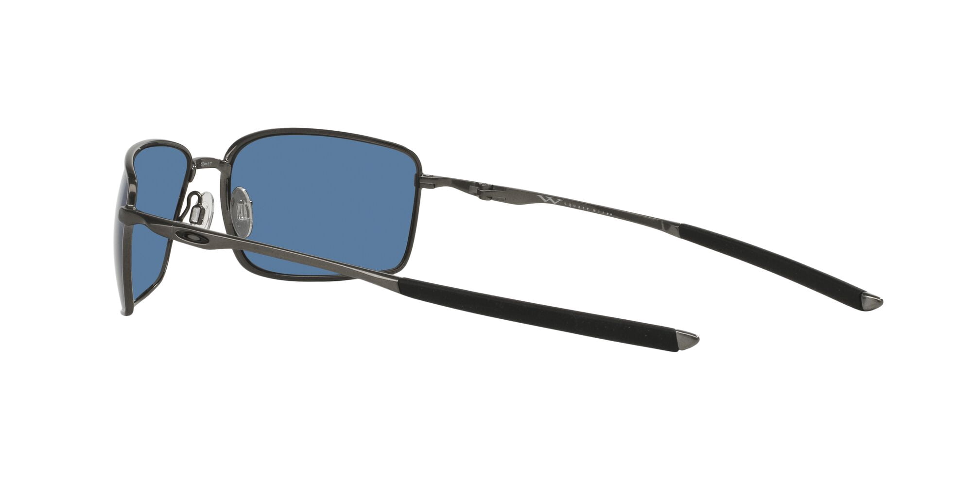 Oakley Rectangular Metal Sunglasses with Case, Size 60, Ice Iridium/Cement