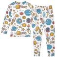 thumbnail image 2 of Dailycode Cotton Pajama Set Snug Fit Long Sleeve Top and Pants for 18M-8Y Rocket Planet Star Sun, 2 of 7