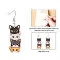 thumbnail image 1 of Halloween Cute Cat Head Acrylic Earrings - Featherless, Versatile Holiday Theme, Perfect For Parties & Birthdays, 1 of 5