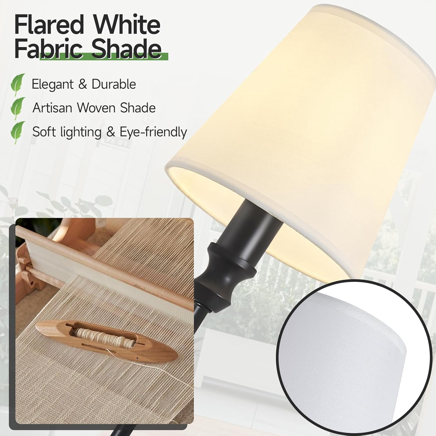 5-Light Vanity Lights for Bathroom,41 in Vintage Black Bathroom Vanity Light Fixtures,with Flared White Fabric Lampshade for Bedroom,Living Room,Foyer,Hardwired,E12 Base