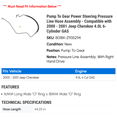 thumbnail image 2 of Pump To Gear Power Steering Pressure Line Hose Assembly - Compatible with 2000 - 2001 Jeep Cherokee 4.0L 6-Cylinder GAS, 2 of 2