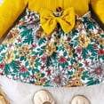 thumbnail image 5 of YWDJ Girls Evening Dresses Europe And The United States Spring And Autu-mn New Sweet Little Girl Flower Print A-line Skirt Yellow 18 Months, 5 of 7