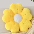 thumbnail image 1 of Almohada ZCNYCLAM de piel sintética suave con forma de flor, 38 cm, color amarillo, 1 of 7