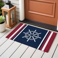 thumbnail image 5 of Vintage Nautical Flag Washable Small Entryway Area Rugs 2'x3', Red White Striped Medieval Style Low Pile Throw Rug Non-Slip Sturdy Edge Binding Carpet for Front Door Floor Room Entry, 5 of 9