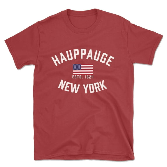 Hauppauge New York Patriot Men's Cotton T-Shirt