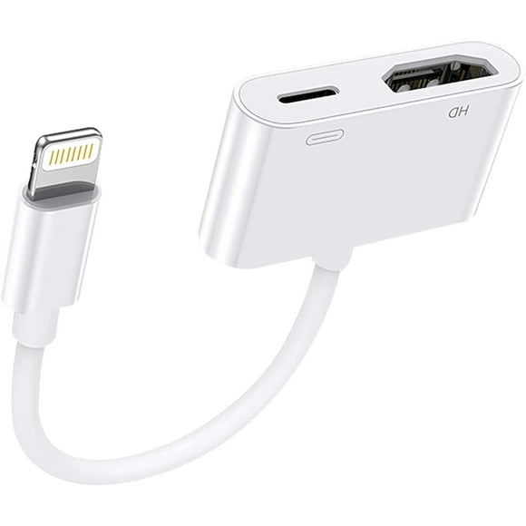 HDMI Adapter for iPhone to TV, [Apple MFi Certified]1080P Digital AV Lightning Adapter, Plug and Play Sync Screen HDMI Connector for iPhone and iPad,Compatible with All iOS