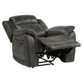 thumbnail image 5 of Pemberly Row Transitional Polished Microfiber Reclining Chair in Gray, 5 of 8