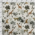 thumbnail image 3 of Soimoi Animals Print, Silk Fabric, Decor Sewing Fabric by The Yard 42 Inch Wide,Decorative Fabric for Shirts Suits Ties, Dark Olive Green, 3 of 5