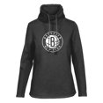 thumbnail image 2 of Women's Levelwear Black Brooklyn Nets Loop Core Funnel Neck Pullover Sweatshirt, 2 of 3