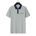 thumbnail image 6 of Zylanna Men's Polo Shirts, Solid Color with Pocket Short Sleeve Turndown Collar Tee Shirts for Man Gray Size L, 6 of 8