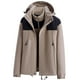 thumbnail image 1 of Chaquetas y abrigos casuales con capucha de manga larga para mujer, con gorra desmontable y resistente al viento, gruesa, tres en uno, para deportes al aire libre, cálida, para mujer., 1 of 6