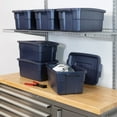 thumbnail image 2 of Open Box Rubbermaid Roughneck 3 Gal Storage Tote Container, Blue (6 Pack), 2 of 7
