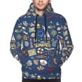 thumbnail image 2 of Bingfone Marine Nautical Men's Drawstring Hoodie Long Sleeve Pocket Sweatshirts-3X-Large, 2 of 6