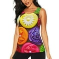 thumbnail image 2 of Haiem Brightly Colored Cupcakes Workout Tank Tops for Women, Athletic Sports Slim-Fit Tank Tops, Compression Sleeveless Dry Fit Shirts,Athletic Shirt-Large, 2 of 9