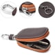 thumbnail image 4 of Funda de cuero genuino para llave de coche, funda para llave remota de coche, funda de cuero genuino para hombre, funda para llave de coche con cremallera (marrón), 4 of 5