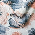 thumbnail image 6 of WannaToo Quilts King Size - 3 Piece Microfiber Quilt set Reversible Bedspreads Patchwork Coverlets Floral Bedding Set All Season, Blue and Pink, 6 of 7
