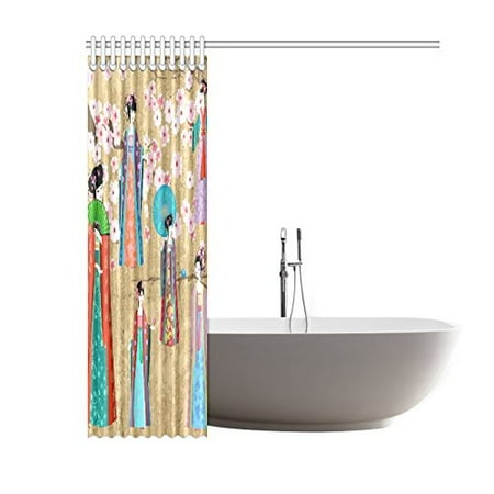 Gckg Oriental Girl In Chinese Traditional Costume Shower Curtain