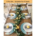 thumbnail image 4 of 13 Inch Round Placemats Set of 6, Aurora Christmas Snowman Non Slip Heat Insulation PP Table Mats, Xmas Snowflake Elk Winter Washable Place Mats for Kitchen Dining Party Table Decor, 4 of 7