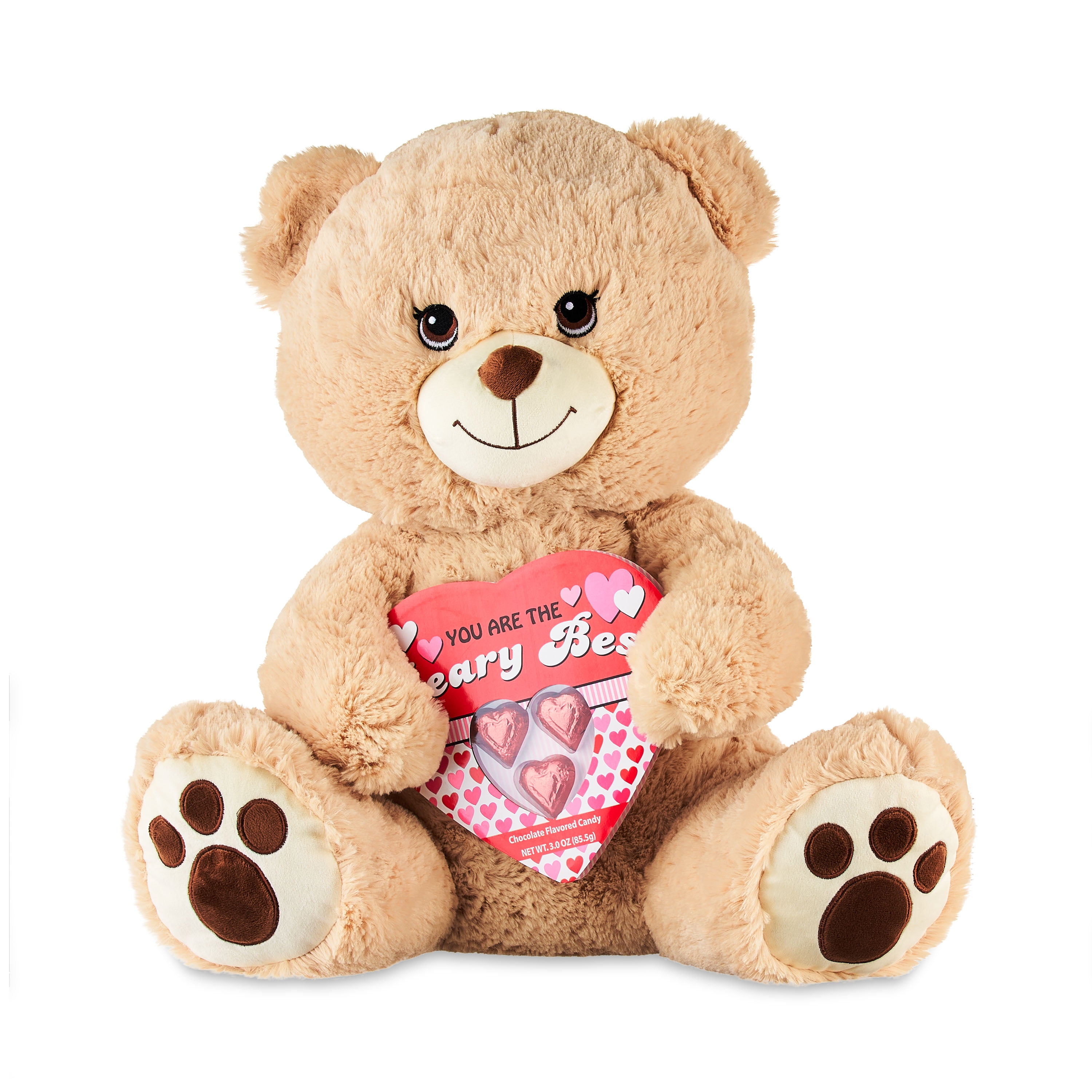 Great Value Way To Celebrate 20" Valentine's Day Jumbo Plush Bear Gift Set, 2 Pieces