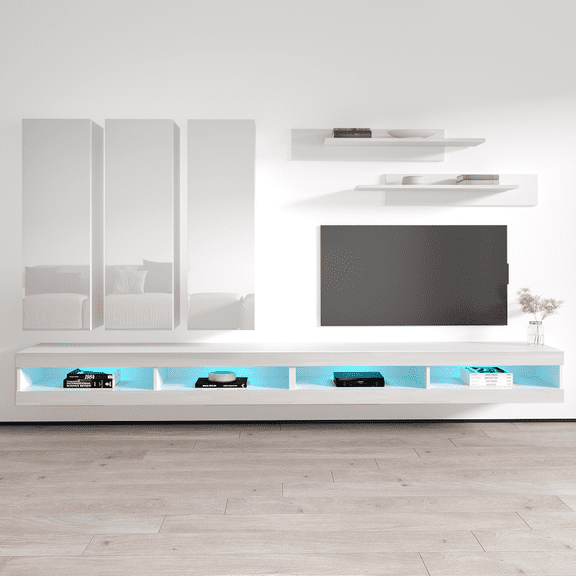 Fly E1 34TV Wall Mounted Floating Modern Entertainment Center