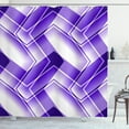 thumbnail image 1 of Ambesonne Abstract Shower Curtain, Trippy Digital Shapes, 69"Wx75"L, Violet White, 1 of 3