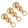 thumbnail image 2 of Vintage Brass Gourd Pendent for Home Decor 3Pcs, 2 of 8