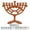 Blue, variant on Ner Mitzvah, 6" Standard Size, Colored Rounded Hannukah Candle Menorah - Purple Color