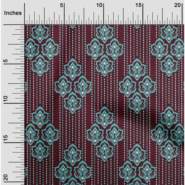 oneOone Georgette Viscose Fabric Ethnic Ikat Print Fabric By The Yard 42 Inch Wide