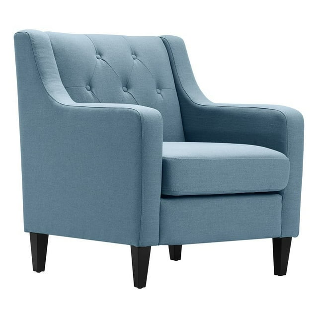 Serta Nina Touffeté Accent Chaise Denim Bleu