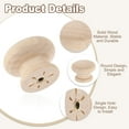 thumbnail image 3 of Uxcell 12 Pack Round Wood Drawer Knob, 1 3/8" Diameter Round Dresser Knobs Wooden Knobs with Screws for Furniture Drawer Dresser Wardrobe Cupboard, 3 of 6