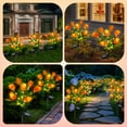 thumbnail image 2 of Qoosea Solar Lights Outdoor Patio Garden Decor, 2 pack LED Tulips Solar Flowers Lights Outdoor Garden Waterproof Decorative 7 Heads for Lawn Backyard Gifts for Women, 2 of 9