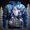 Blue1, variant on Christmas Hoodies for Men 2025 Trendy 3D Print Santa Claus Graphic Long Sleeve Novelty Funny Casual Sweatshirt