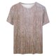thumbnail image 4 of Tops Cortos para Mujeres Retro Impreso Cuello Redondo Manga Corta, Camiseta Casual para Uso Diario Y de Fiesta, 4 of 4