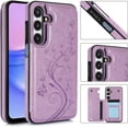 thumbnail image 2 of Phone Case for Samsung Galaxy A15 5G/4G with Tempered Glass Screen Protector Card Holder Wallet Cover Stand Flip Leather Cell Accessories Glaxay A 15 15A SM A156B A155F Cases Women Men Purple, 2 of 14
