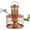 Brown, variant on Squirrel-Proof Metal Caged Bird Feeder, 2.8 LBs Large Capacity Tube Seed Feeder with Tray, All Weather Heavy Duty Outdoor Hanging Wild Bird Feeder, Starling & Rodent Resistant, Detachable Easy Clean