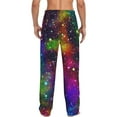 thumbnail image 3 of Junzan Men'S Pajama Pants Bright Universe Sleepwear Pants Pj Bottoms Drawstring And Pockets, 3 of 9
