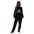 thumbnail image 2 of Argulvti Halloween Pajamas for Family Glow In The Dark Castle Print Long Sleeve Tops + Pants Set Fall Sleepwear, 2 of 7