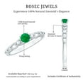 thumbnail image 4 of Rosec Jewels Natural Emerald Promise Ring for Women - Emerald Diamond Ring - AAA Quality - Ready to Gift for Valentines Day, 18K White Gold, US 5.00, 4 of 5