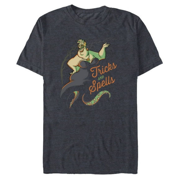Disney The Little Mermaid Ursula Villains Halloween - Short Sleeve Blended T-Shirt for Adults - Customized-Navy Heather