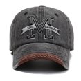 thumbnail image 2 of Gorra de béisbol Unisex para hombre y mujer, gorro de algodón lavado con bordado de letras M, gran oferta, 2 of 5