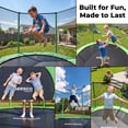 thumbnail image 3 of Mersco 8ft Trampoline for Kids and Adults,Outdoor Trampoline with Enclosure,Ladder,Upright-Poled Backyard Trampoline PLAY for Family Fun,Jumping Trampoline for Birthday Gift,Green, 3 of 10