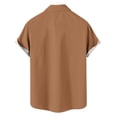 thumbnail image 6 of Hfnxid Mens Summer Button Down Shirt Big and Tall Short Sleeve Shirts Color Block Work Tshirt Summer Cuba Beach Tee, 6 of 7