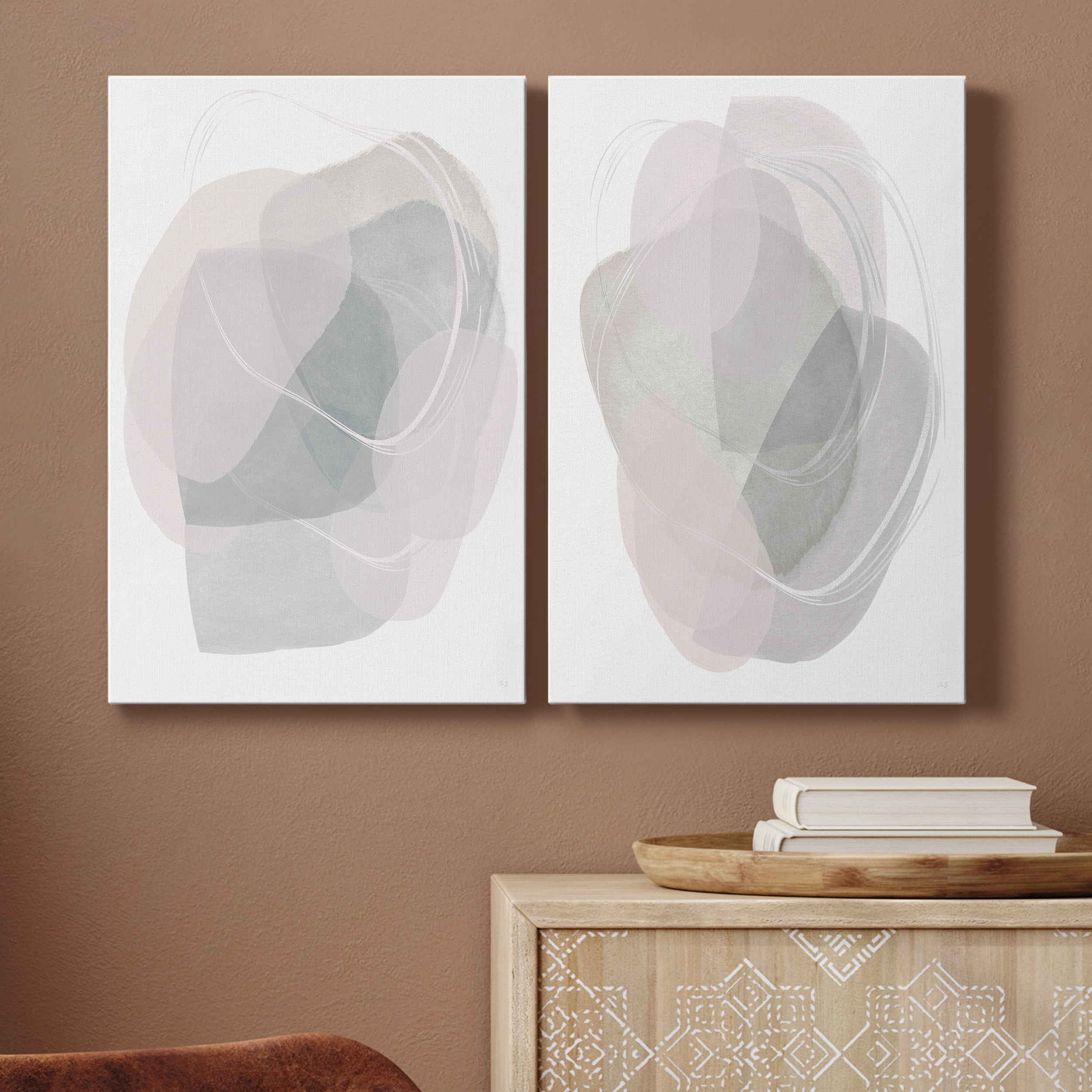 River Jewels I Premium Gallery Wrapped Canvas - Ready to Hang - Set of 2 - 18 x 27 Each