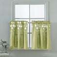 thumbnail image 6 of Short Blackout Curtains for Living Room Bedroom, 52 x 16 inches Window Treatment Small Panels Kitchen Cabinet Half-curtain Dustproof Cafe Drape (Green), 6 of 7