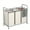 Beige, variant on 63.4Gal 3-Bag Laundry Sorter Cart with Rolling Lockable Wheels, Removable Bags, Heavy Duty Laundry Hamper for Bedroom  Laundry Room, Sturdy Fabric Storage Organizer