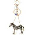 thumbnail image 1 of EeaseCA 1pc Stylish Diamond Keychain Craft Zebra Ornament Keyring Bag Ornament, 1 of 7