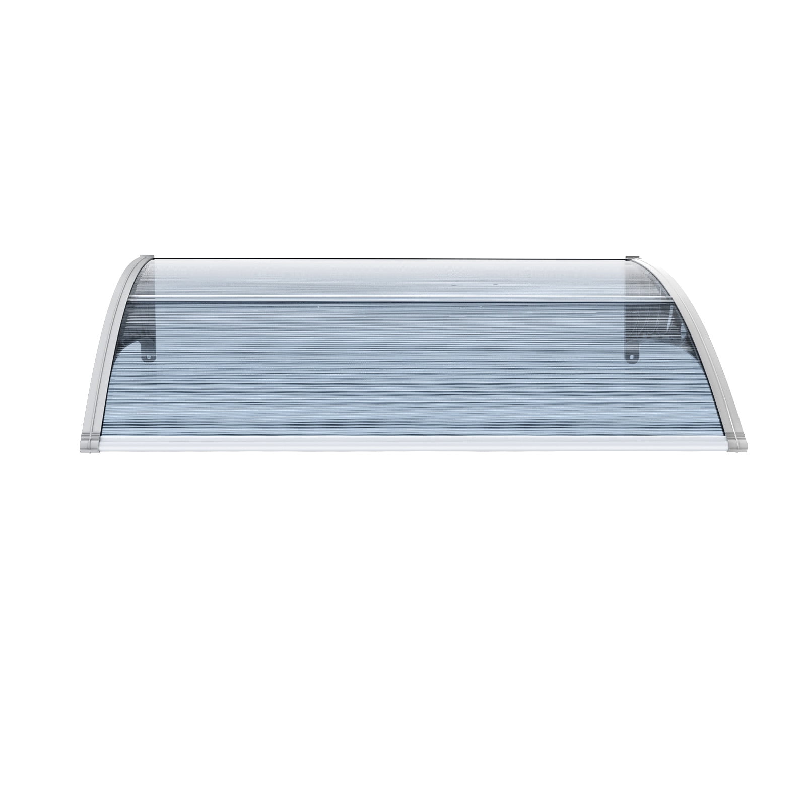 38×40 Inch Clear Polycarbonate Door Window Awning, Rust-Proof PP Bracket & Aluminum Bar Outdoor Rain Snow UV Protection Canopy for Entryway Patio AC Unit
