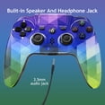 thumbnail image 4 of Wireless Controller Compatible with P4/P4 Slim/P4 Pro/Windows PC, Violet, 4 of 7
