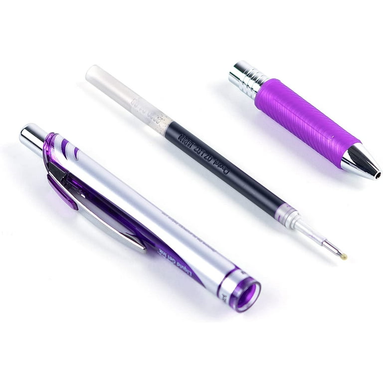 Pentel EnerGel XM Retractable Liquid Gel Ink Pen, 0.7mm, Purple